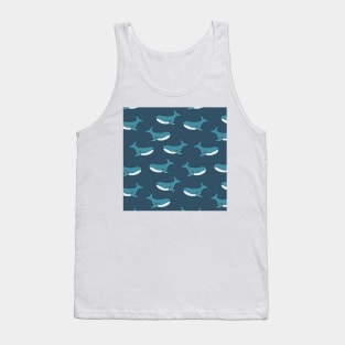 Cute whale in blue ocean Tank Top